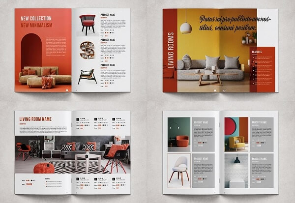 Khi thiết kế catalogue nội thất cần chú ý: hình ảnh, màu sắc, bố cục