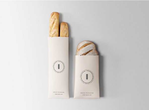 Mẫu bao bì bánh mì đẹp làm từ vật liệu giấy