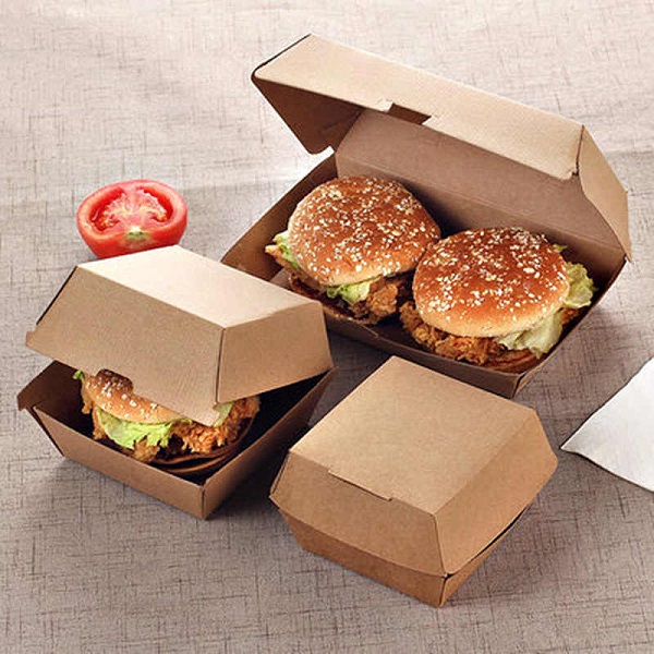 Kiểu túi giấy đựng hamburger đơn giản